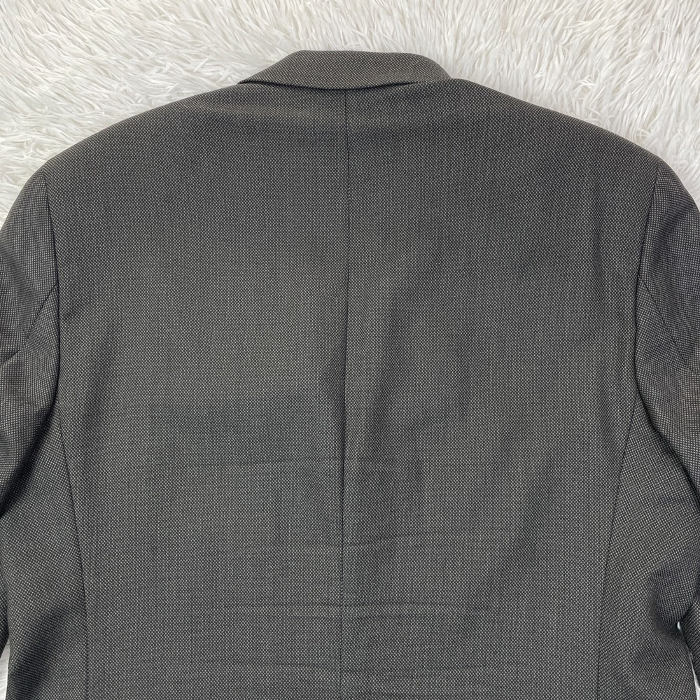 VTG Chaps Ralph Lauren Jacket Mens 42 Tall Brown Houndstooth Wool 3 Button‎ Coat - Picture 6 of 16